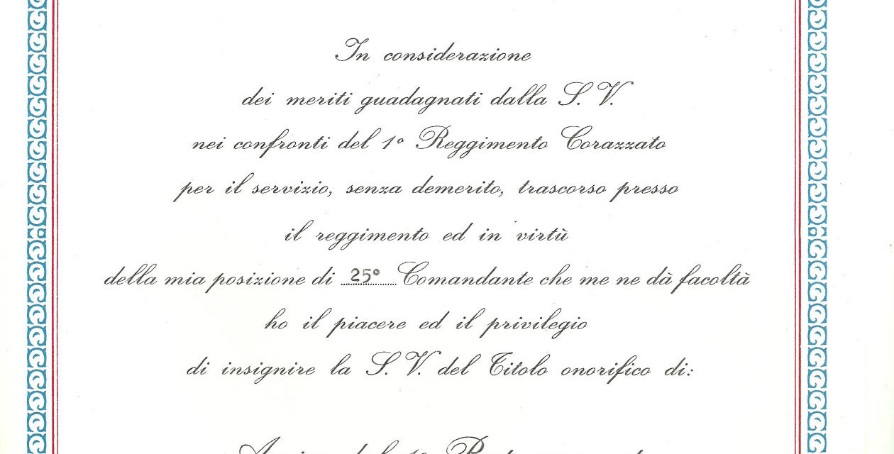 La fine del servizio Ufficiale.
